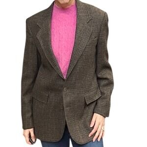 David Hunter Levi Strauss Mens 38R Brown Wool Tweed Sport Coat Blazer USA Made